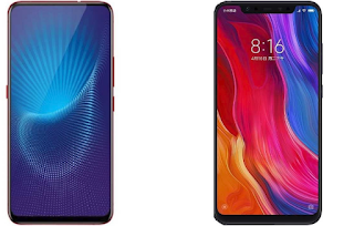 MI 8 vs Vivo NEX will be a great comparison so let's see which one of the giant takes the trophy.  These two mobiles are great in design with high performance and quality camera but one has to be better or more preferred than the other.  The Mi 8 is a full-screen device with a notch screen design and it looks like the iPhone X without the fingerprint scanner at the back, while Vivo NEX is an all screen display smartphone without notch design, rear fingerprint sensor, visible earpiece nor a screen inbuilt front camera, what you see is just screen.